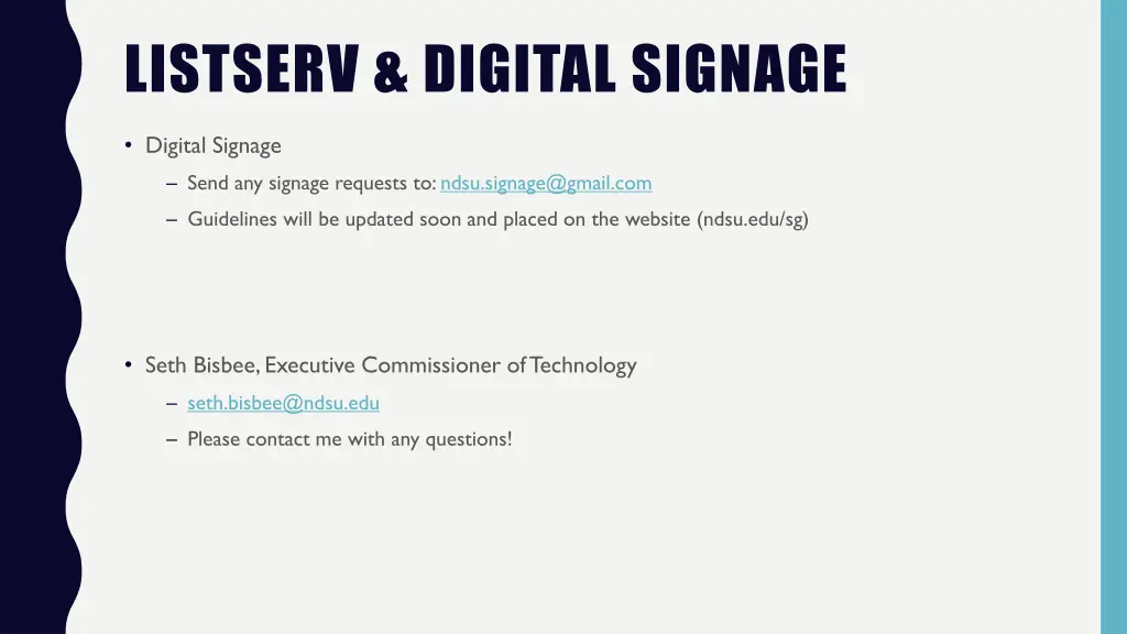 listserv digital signage 1