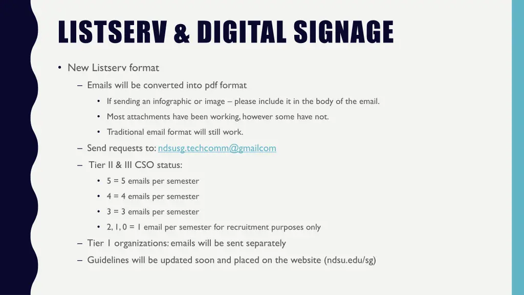 listserv digital signage
