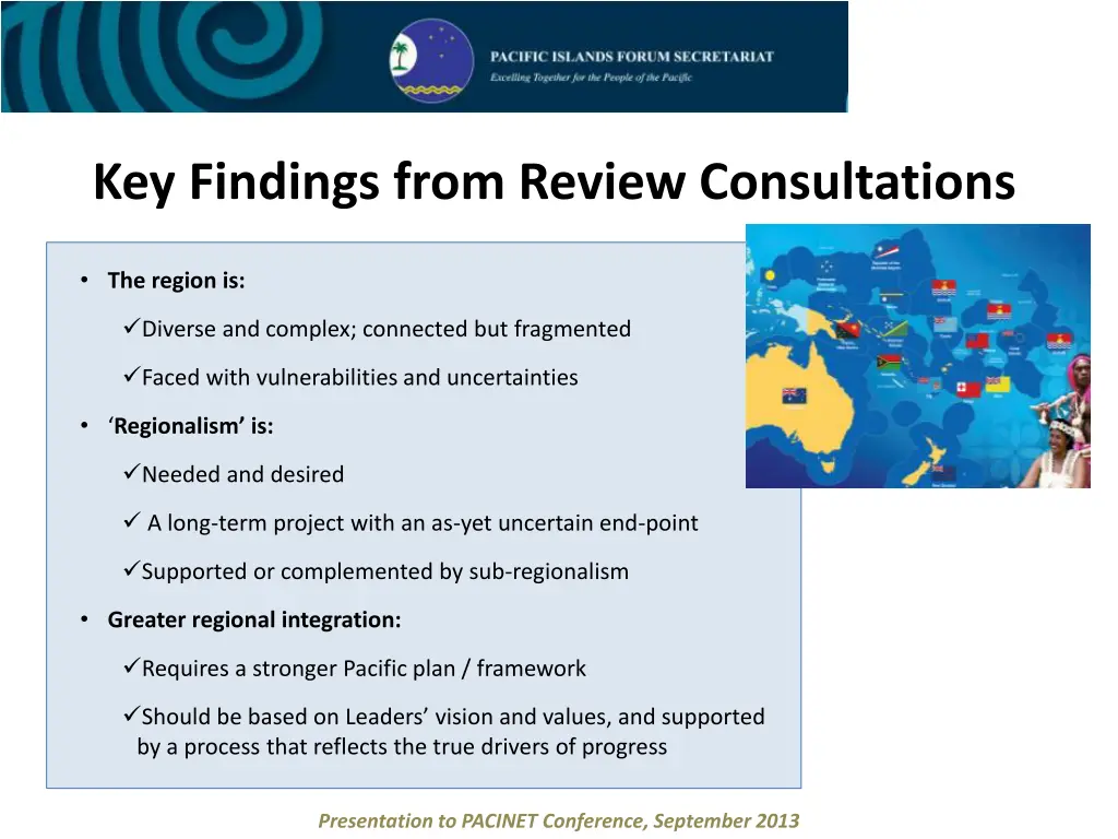 key findings from review consultations