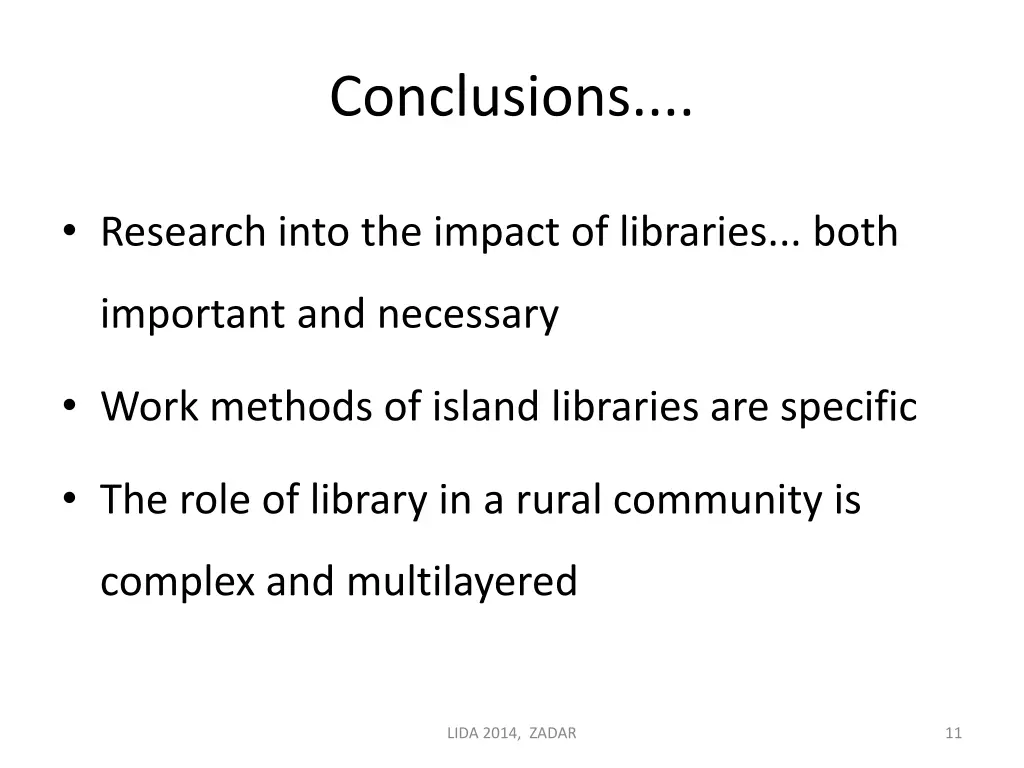 conclusions