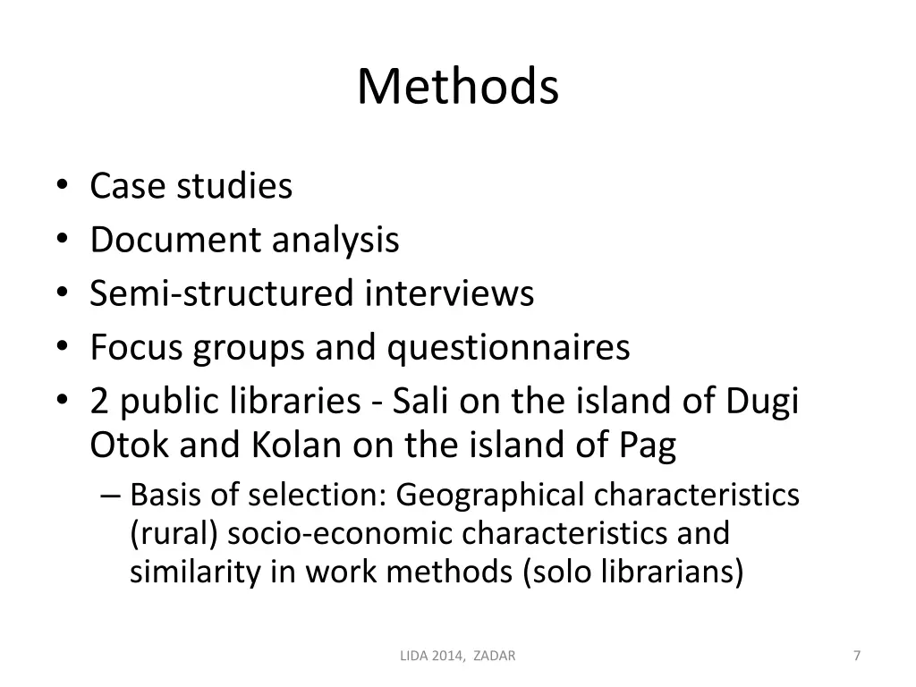 methods