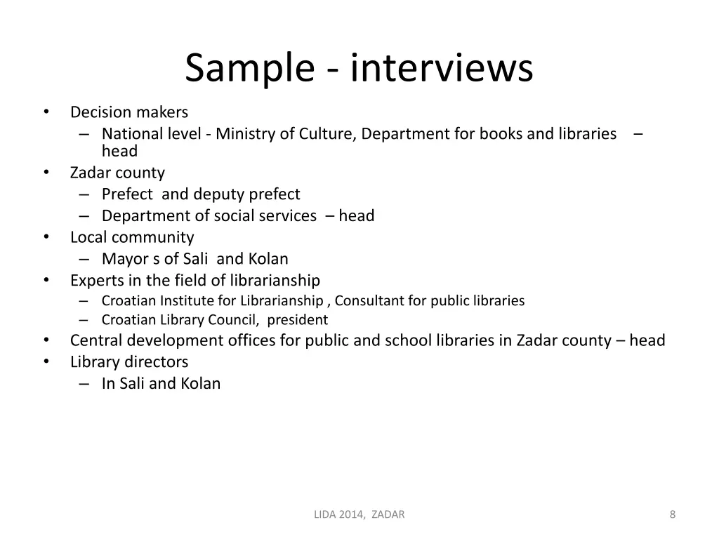 sample interviews