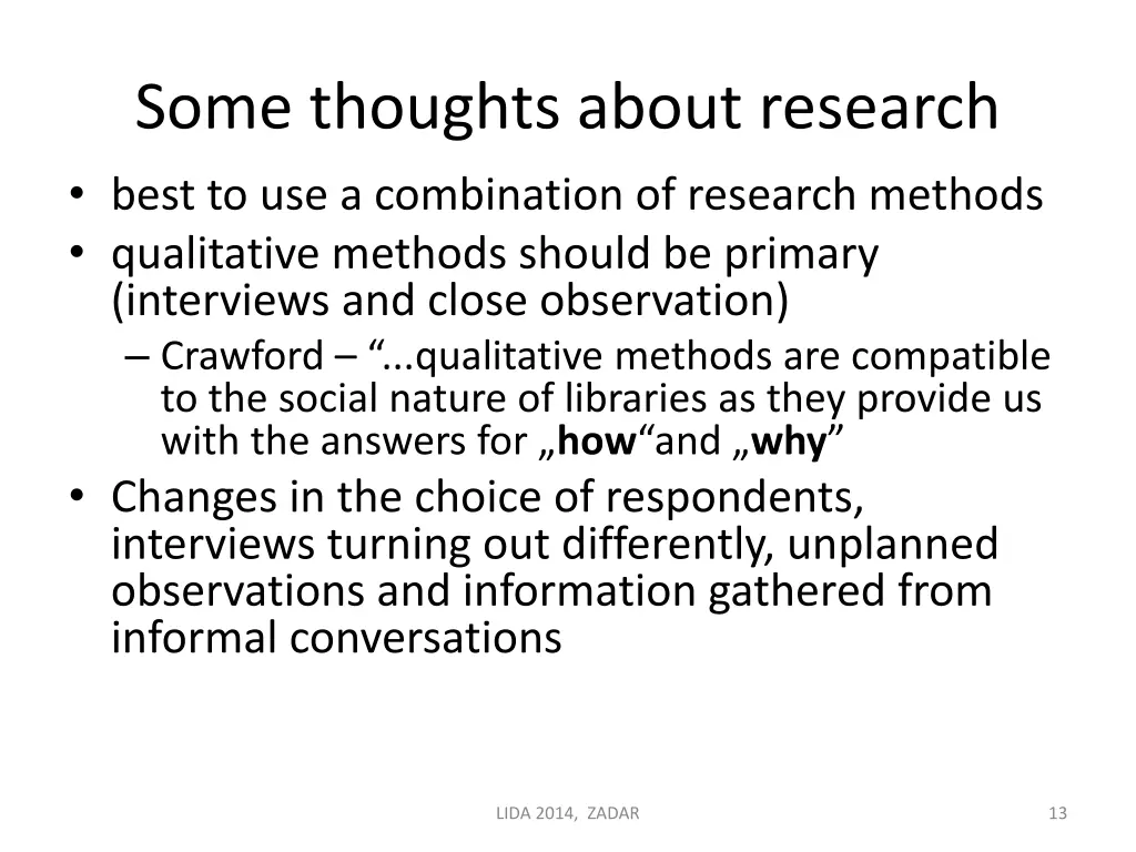 some thoughts about research best
