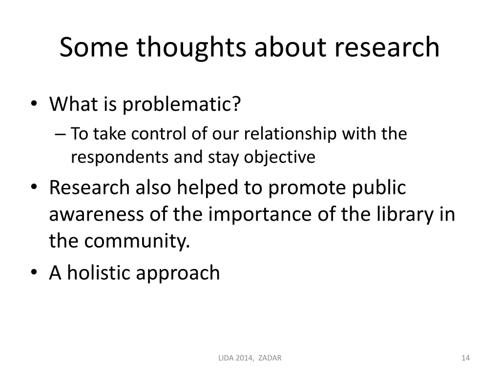 some thoughts about research