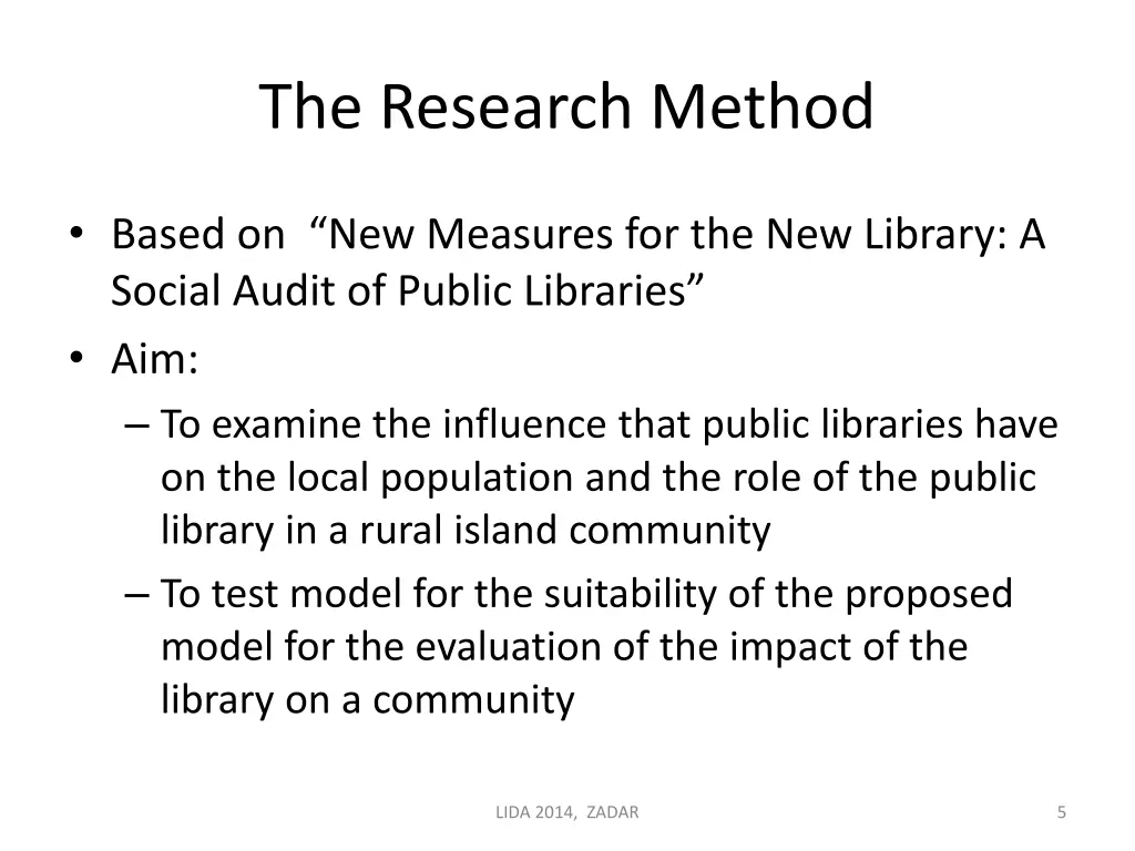 the research method
