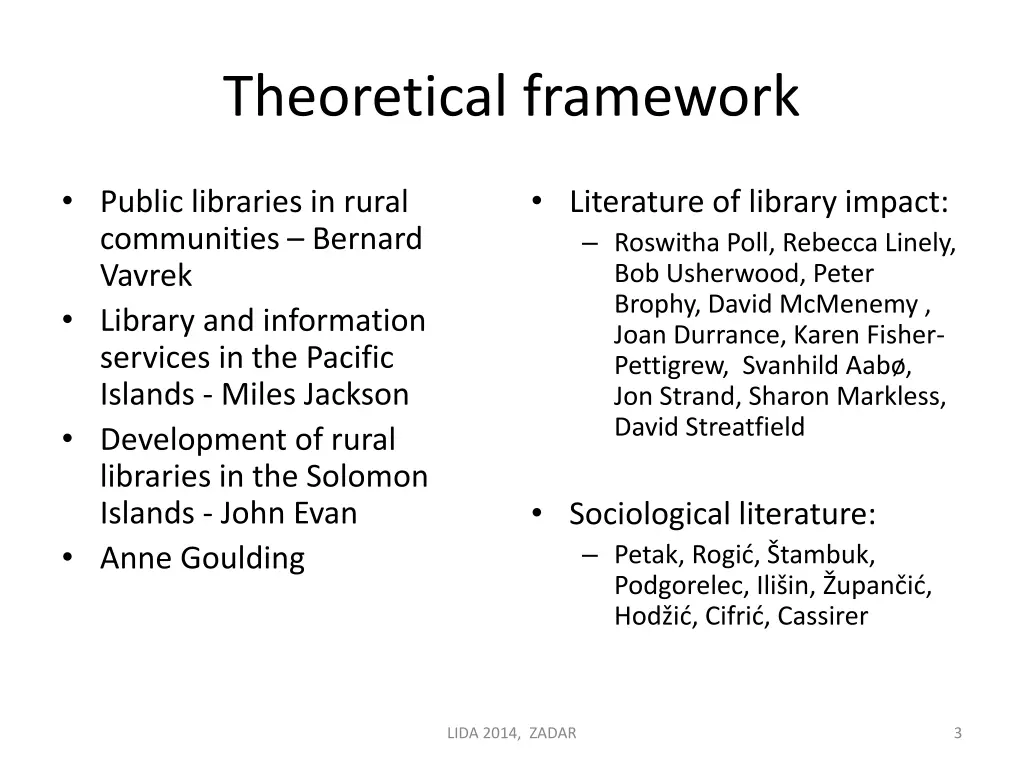 theoretical framework