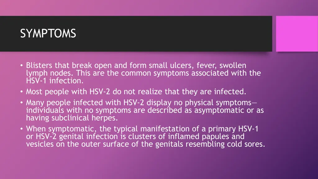 symptoms