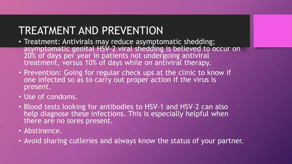treatment and prevention treatment antivirals