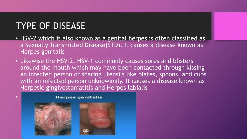 type of disease