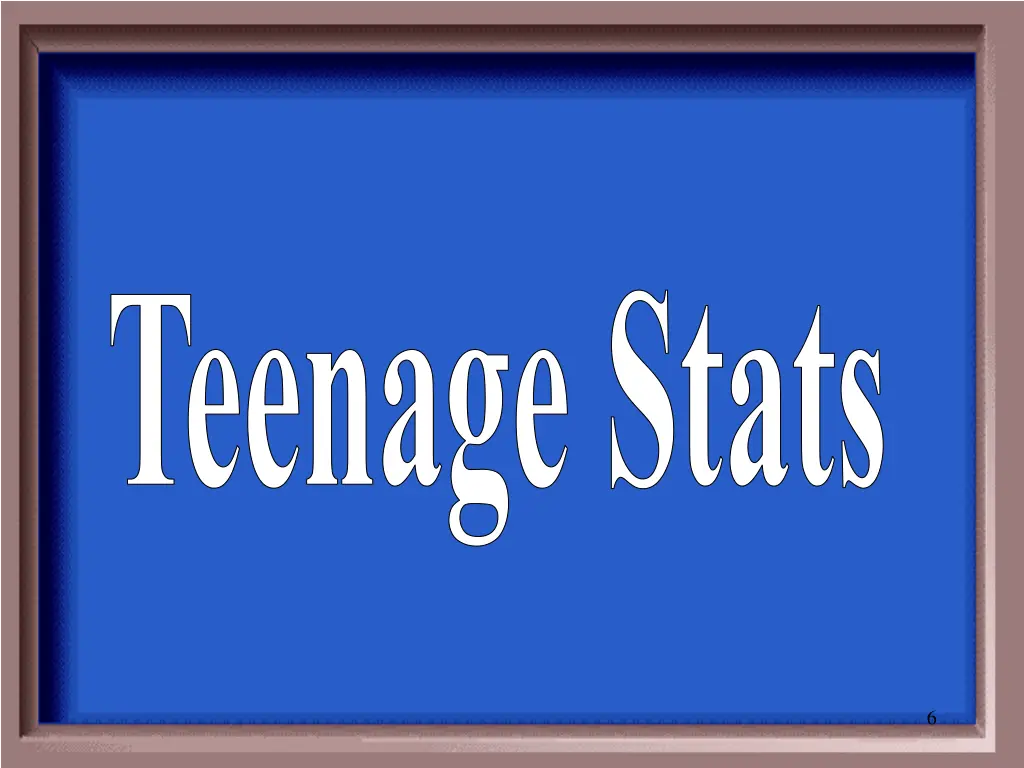 teenage stats