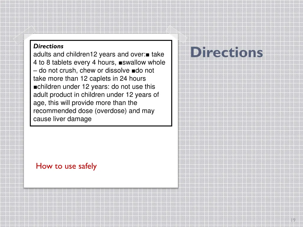directions adults and children12 years and over