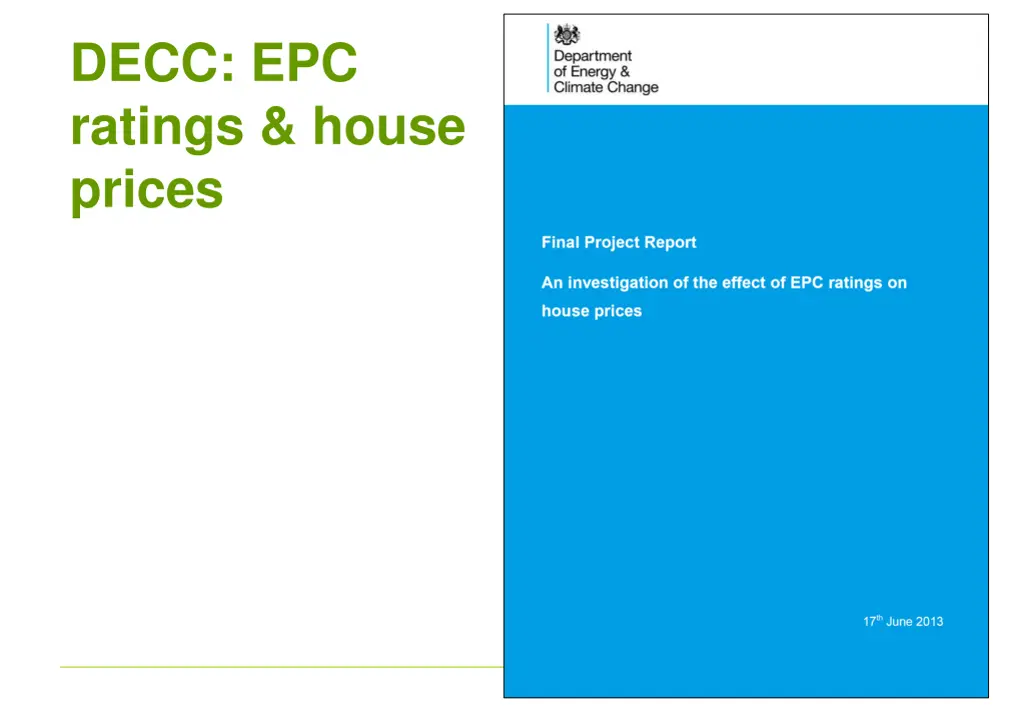 decc epc ratings house prices