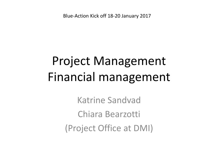 blue action kick off 18 20 january 2017