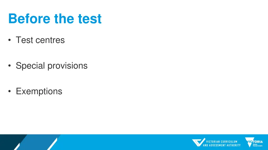 before the test