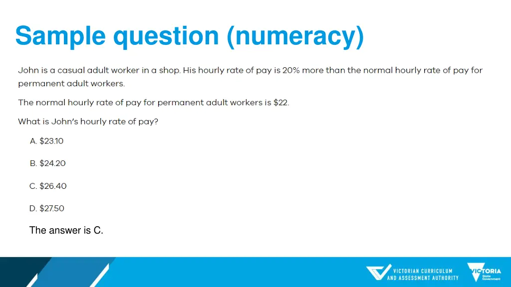 sample question numeracy