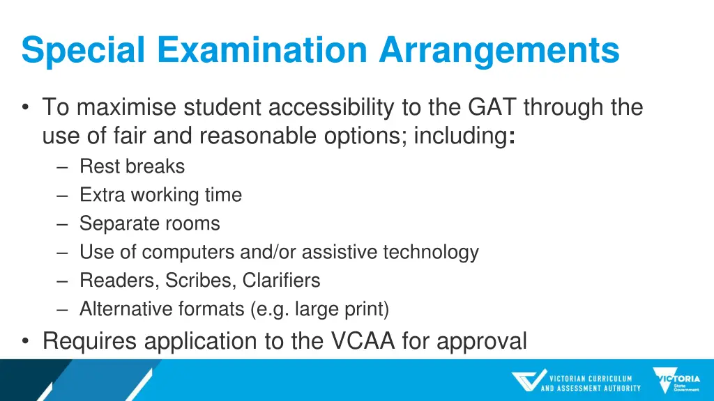 special examination arrangements