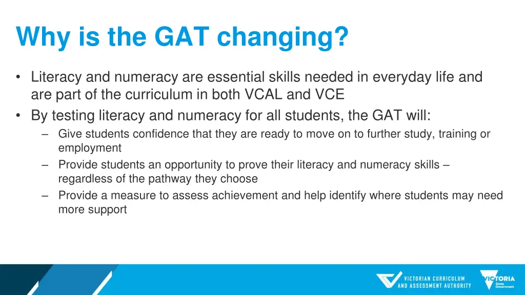 why is the gat changing
