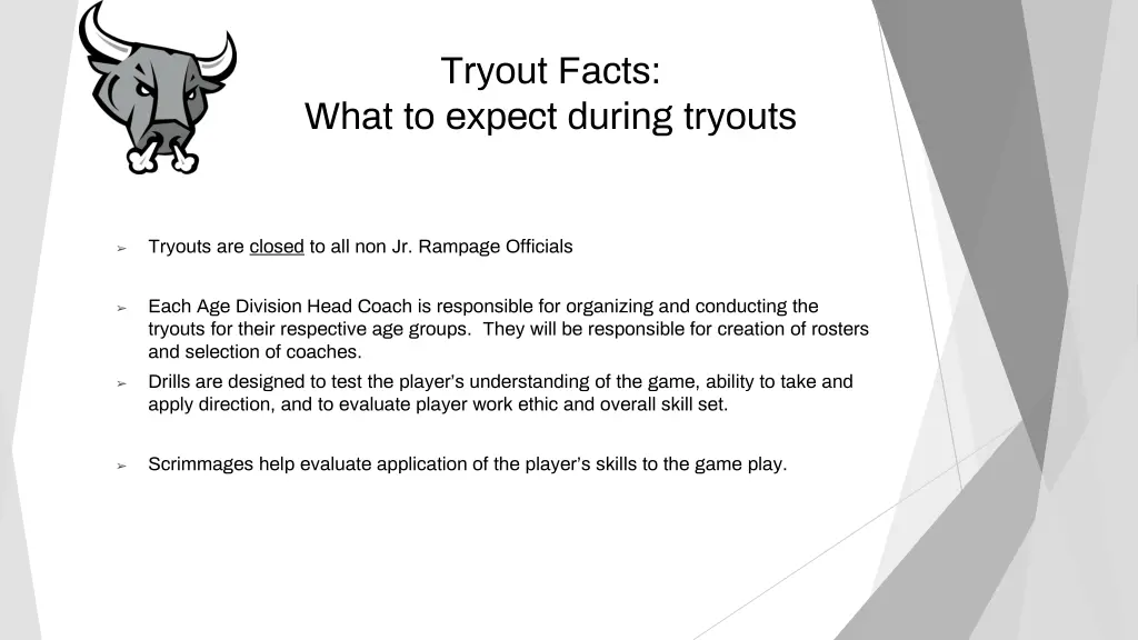 tryout facts 1