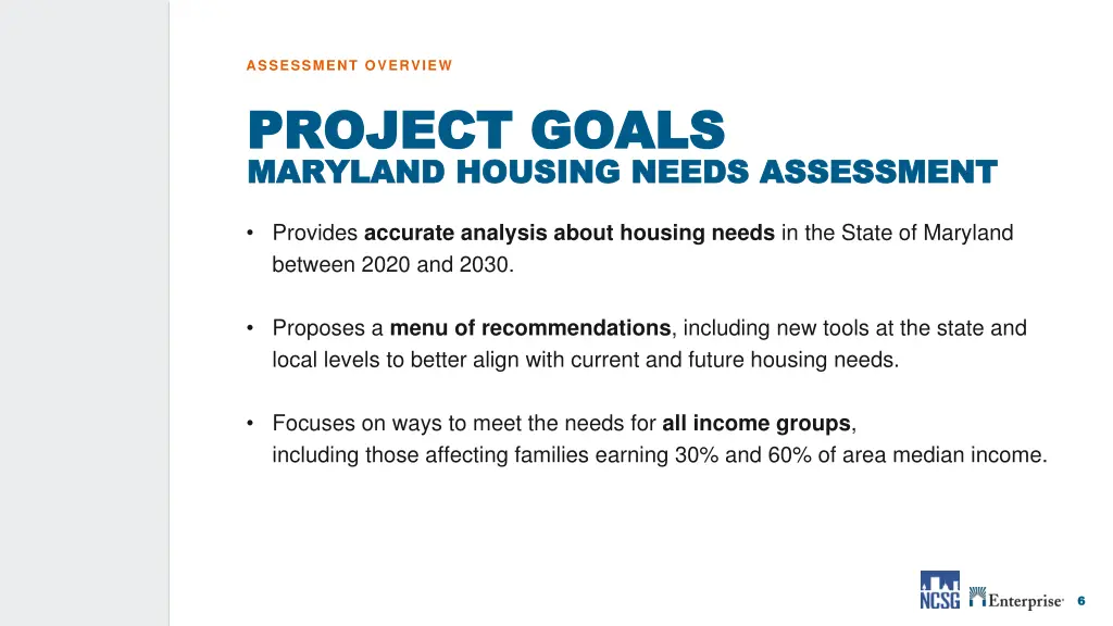 assessment overview