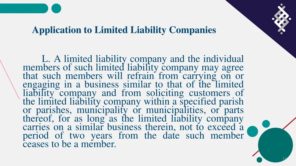 application to limited liability companies