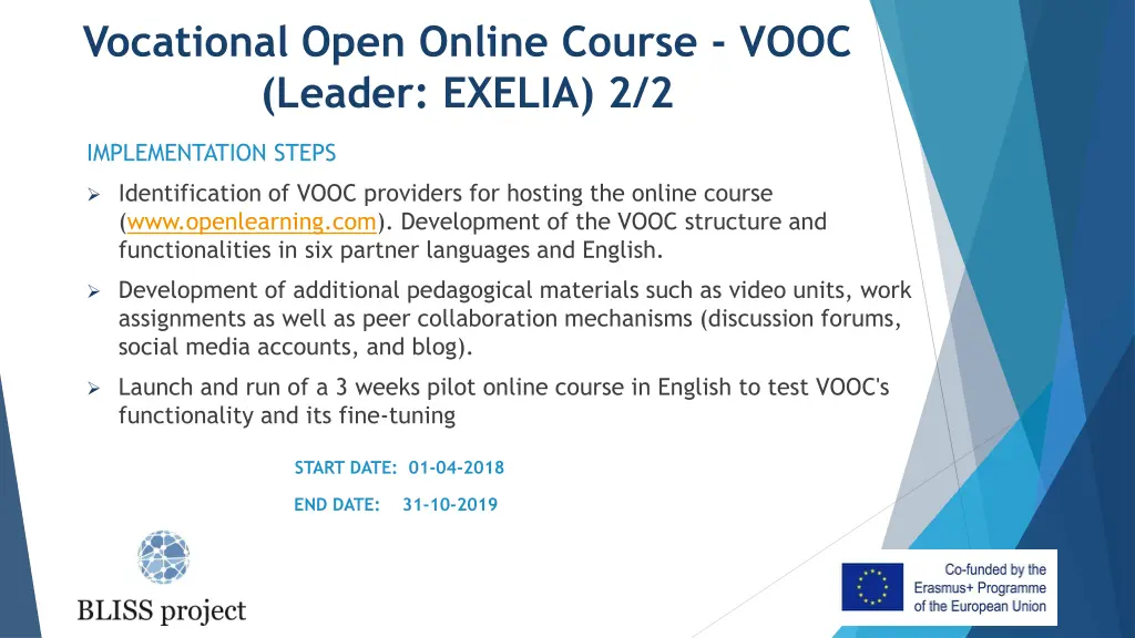 vocational open online course vooc leader exelia 1