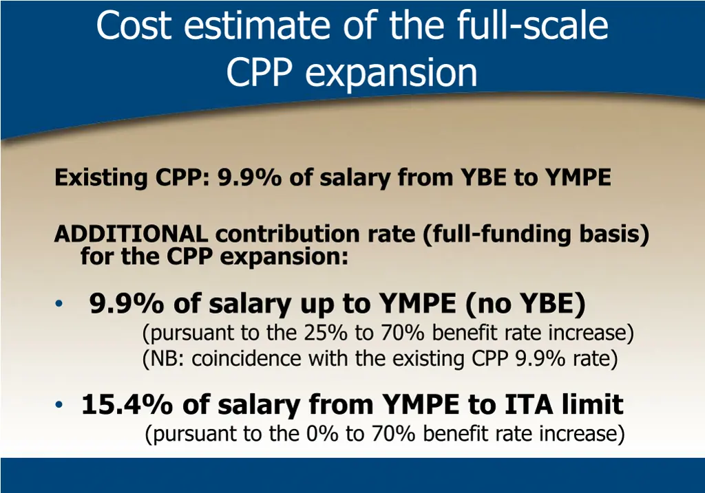 cost estimate of the full scale cpp expansion