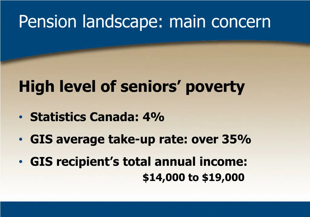 pension landscape main concern