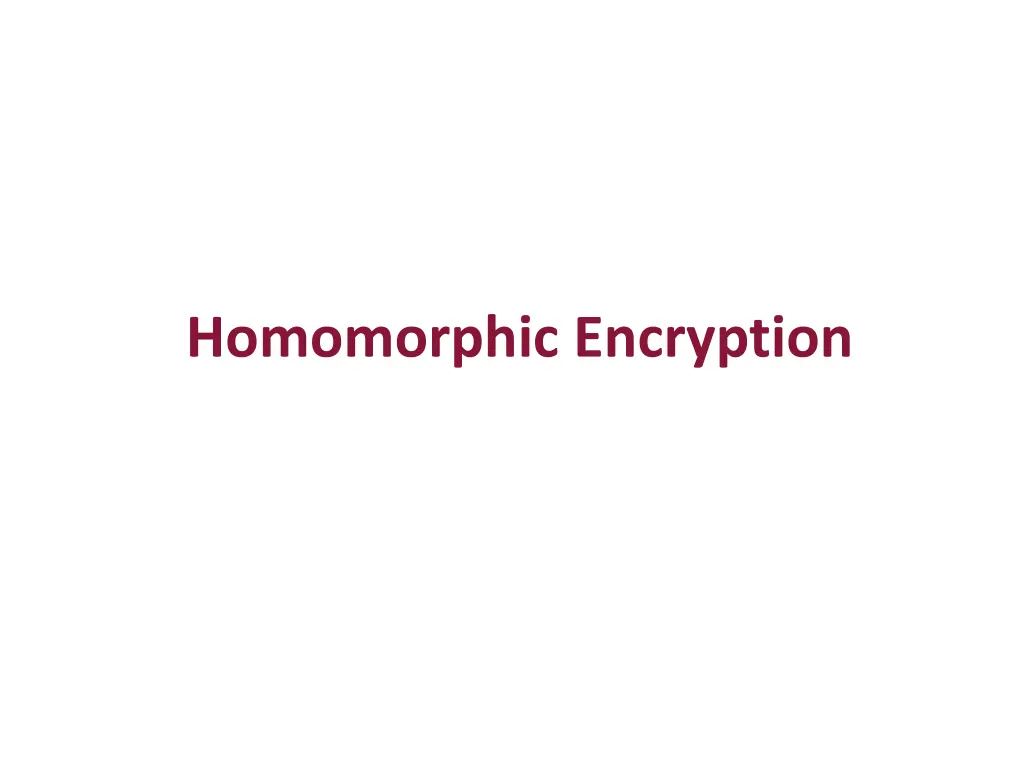 homomorphic encryption