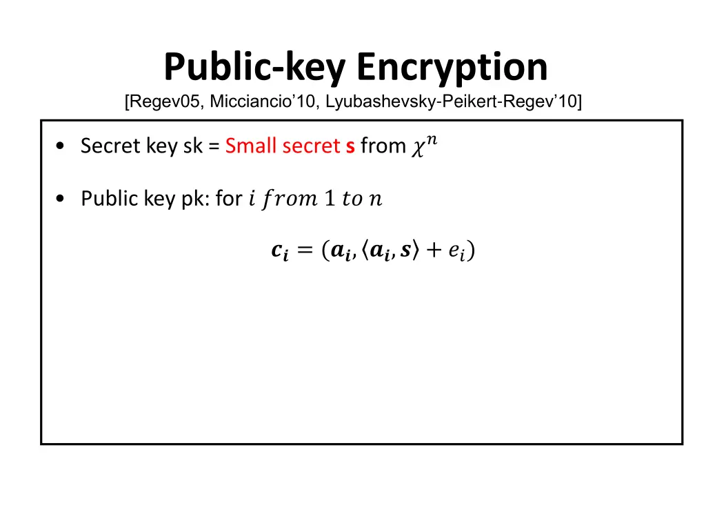 public key encryption regev05 micciancio