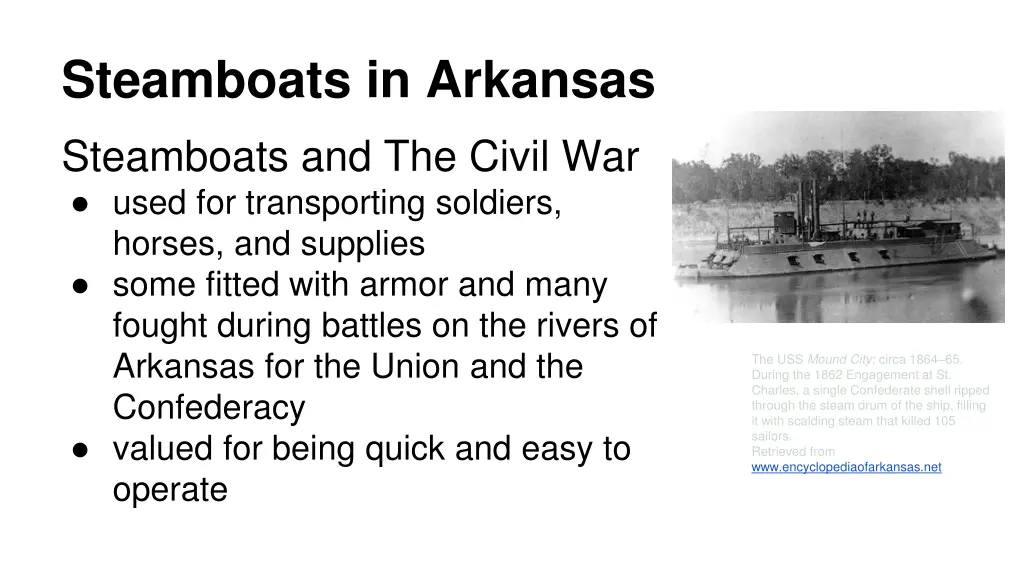 steamboats in arkansas steamboats and the civil