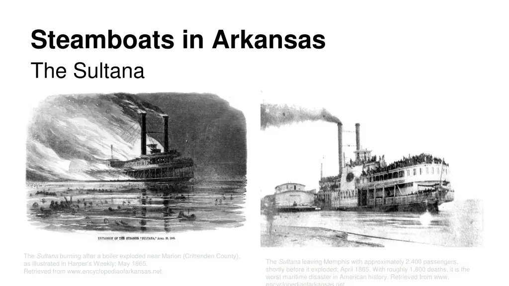 steamboats in arkansas the sultana