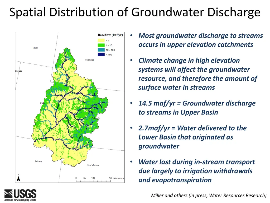 spatial distribution of groundwater discharge