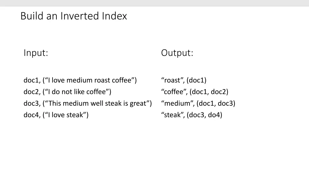 build an inverted index
