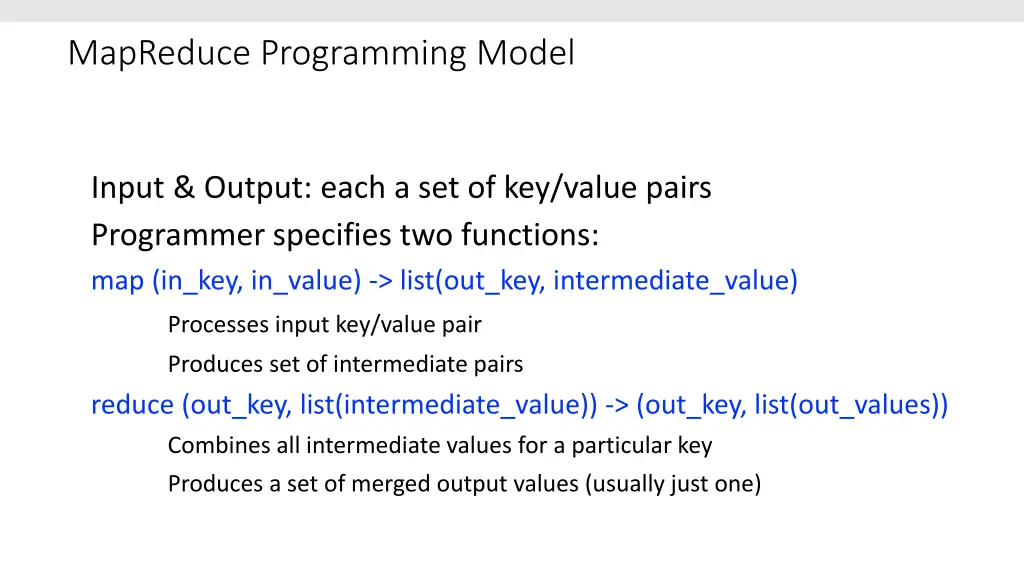 mapreduce programming model