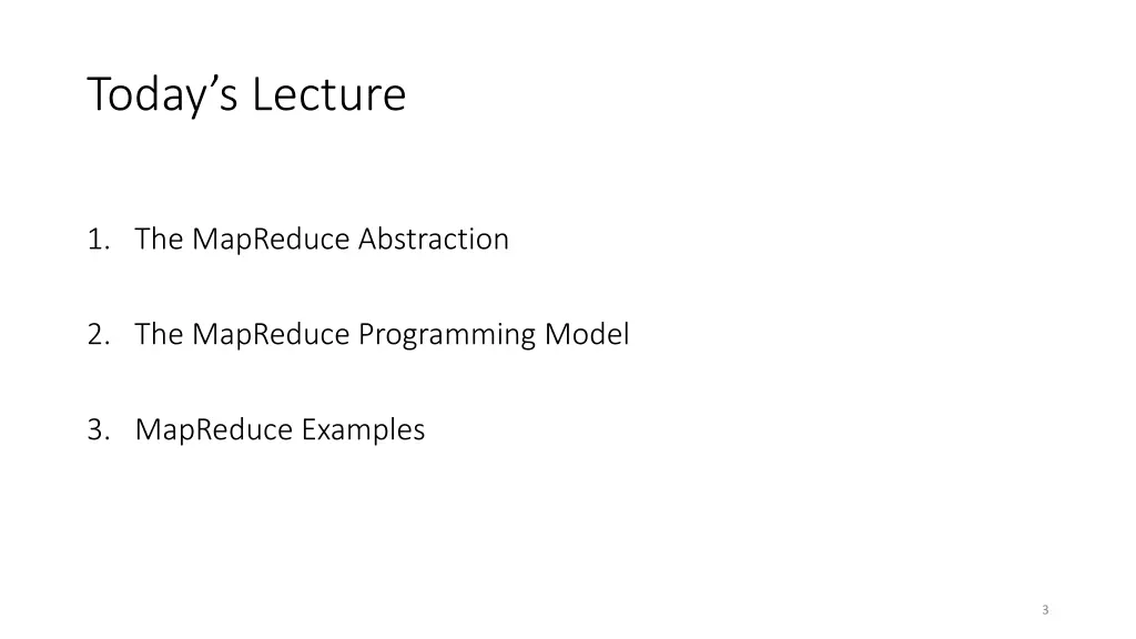 today s lecture