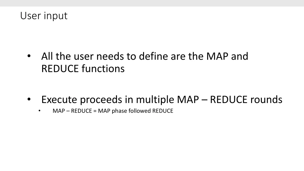 user input