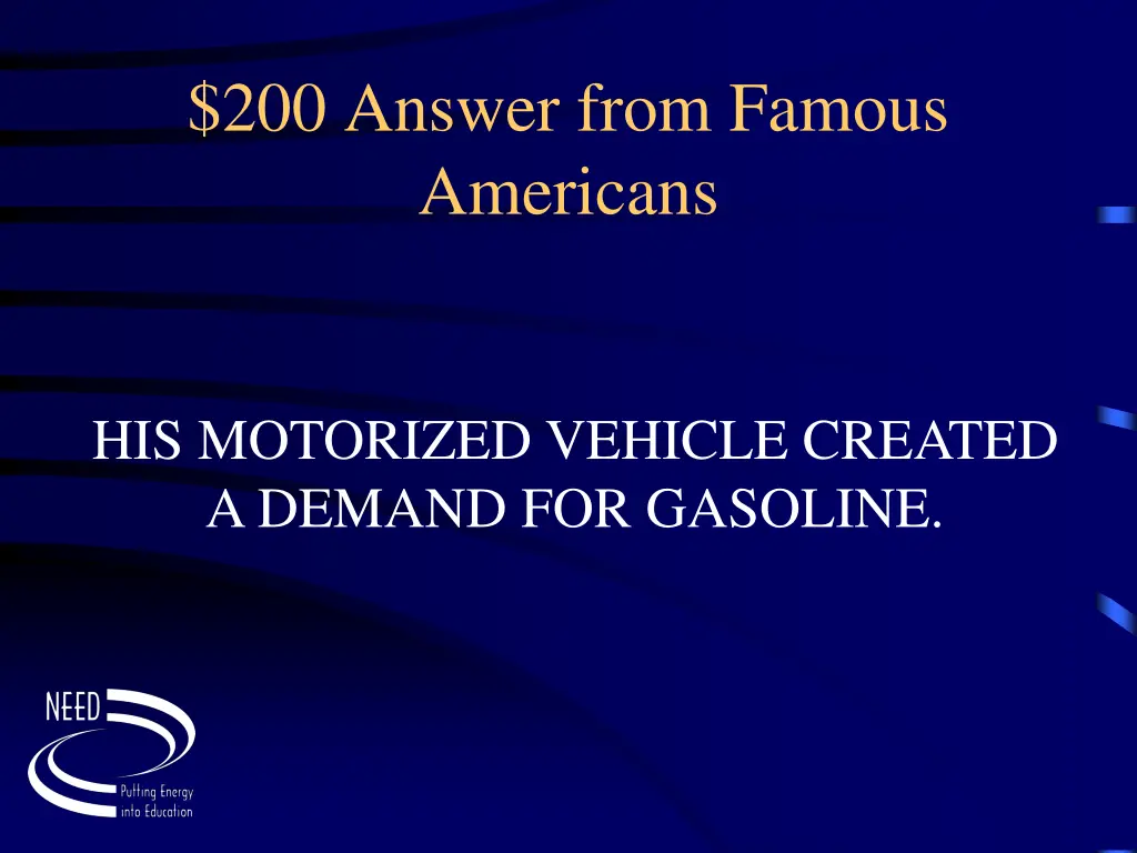 200 answer from famous americans