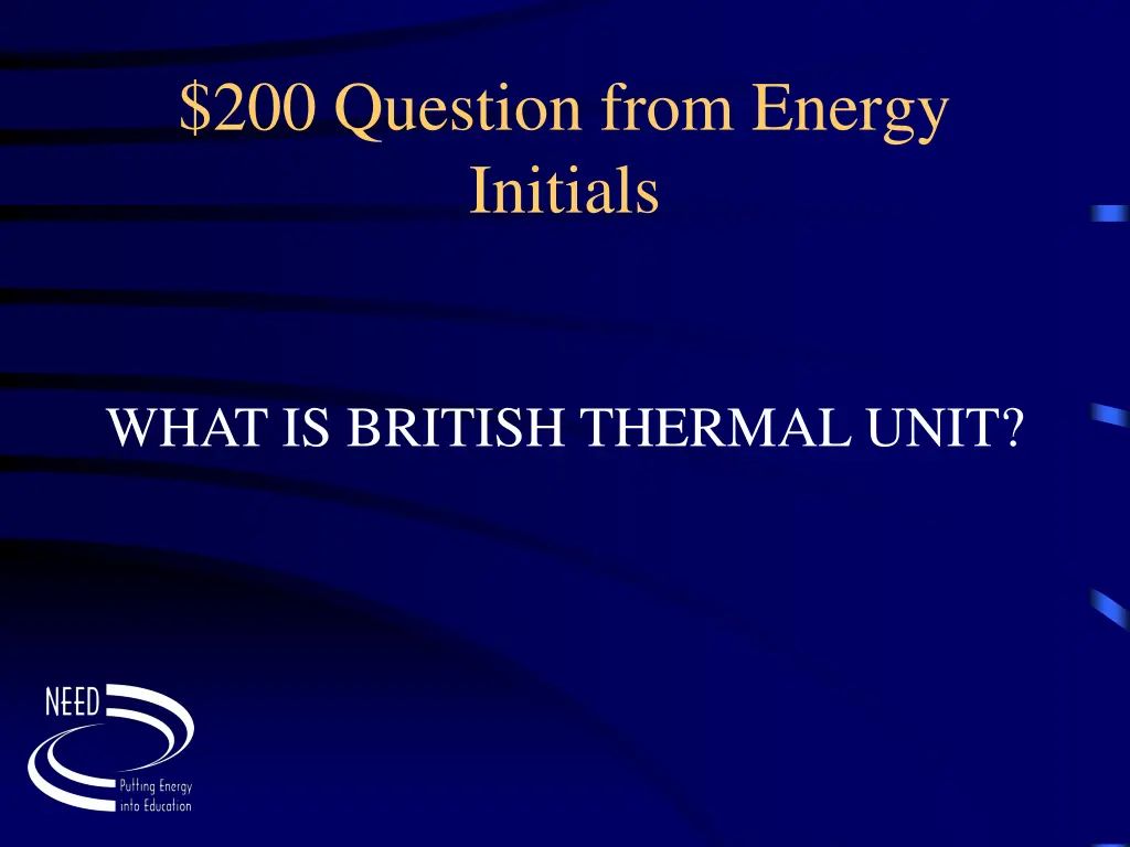 200 question from energy initials