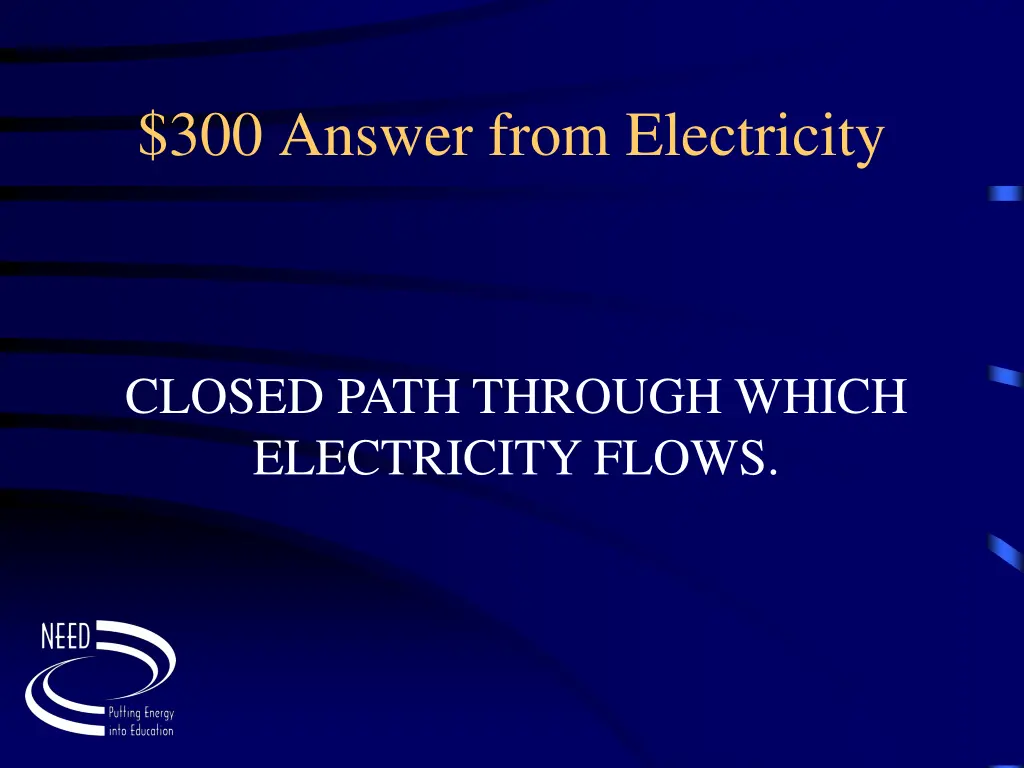 300 answer from electricity