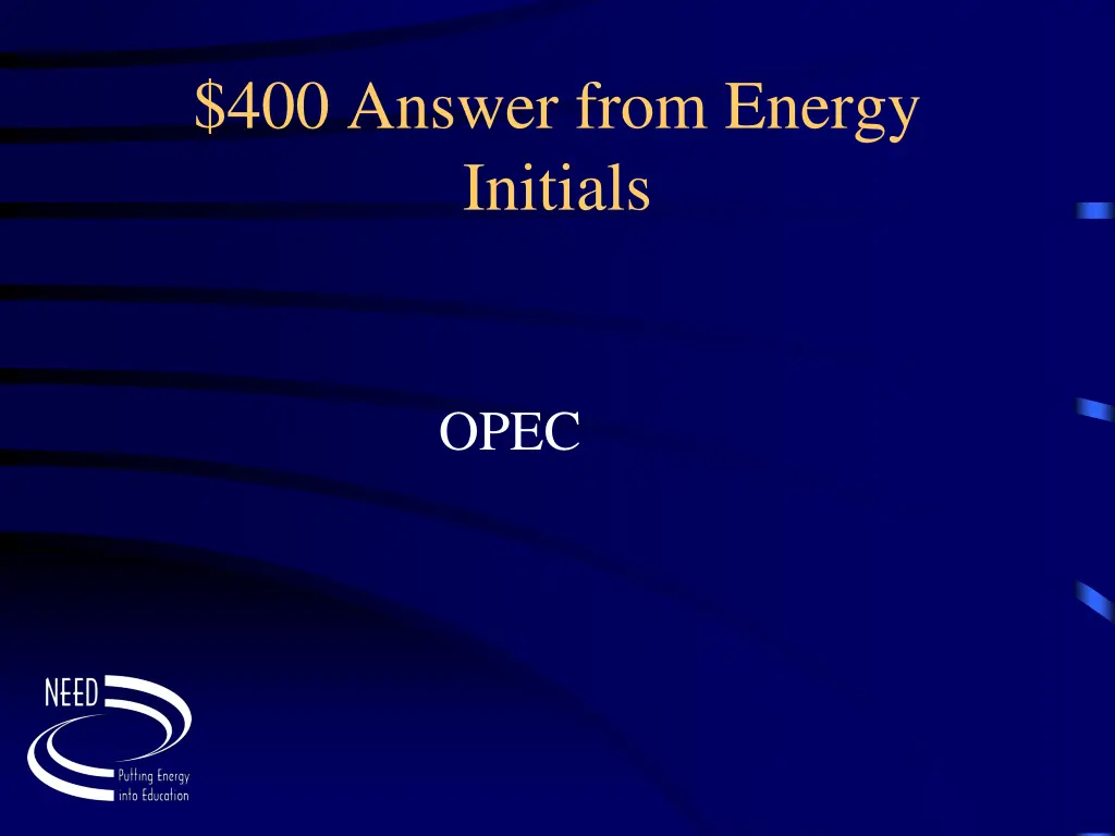 400 answer from energy initials