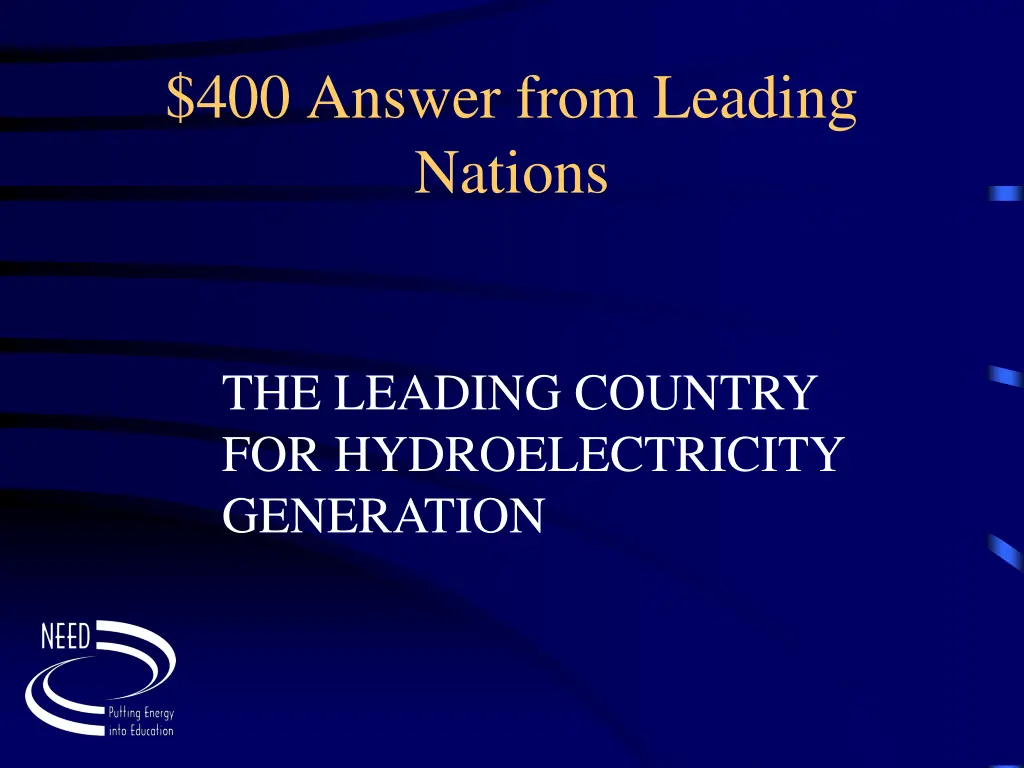 400 answer from leading nations