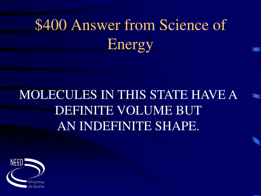 400 answer from science of energy