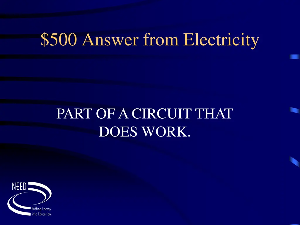 500 answer from electricity