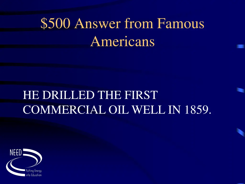 500 answer from famous americans