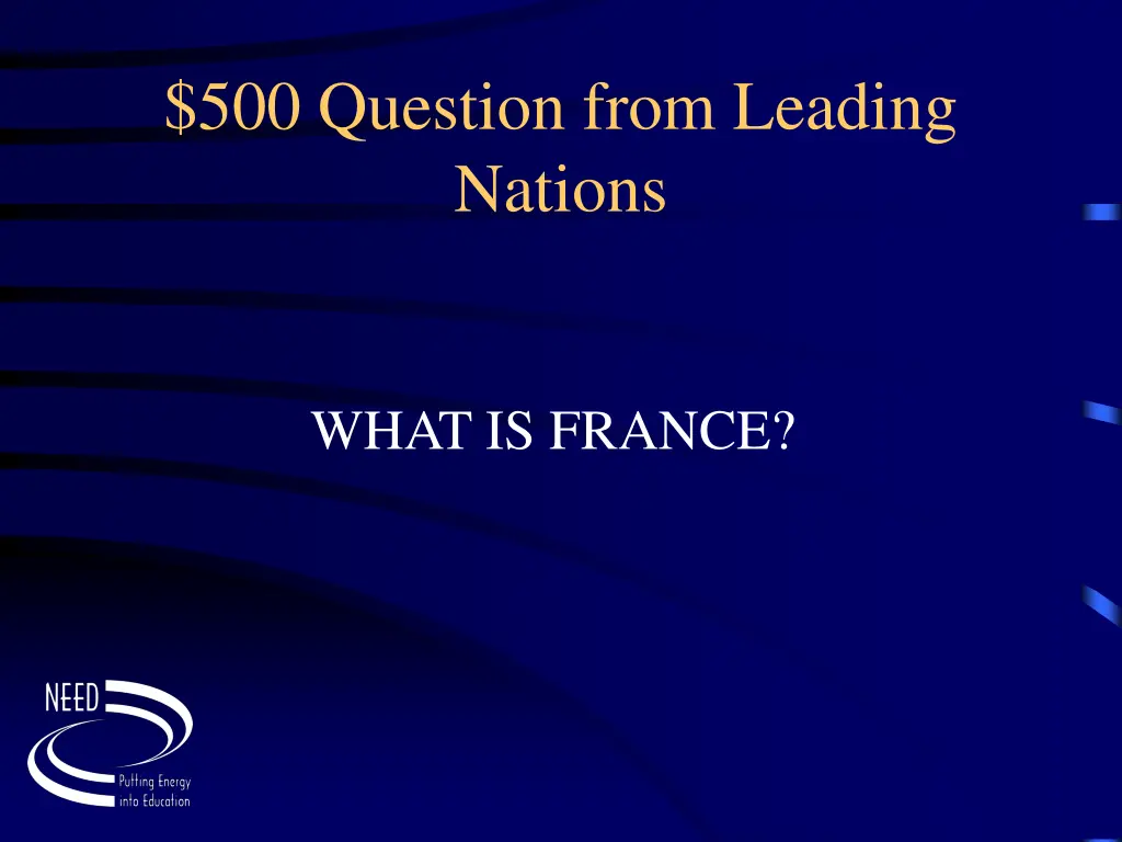 500 question from leading nations