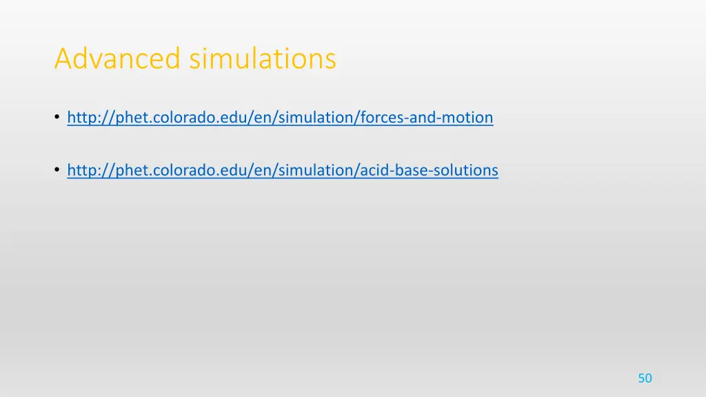 advanced simulations