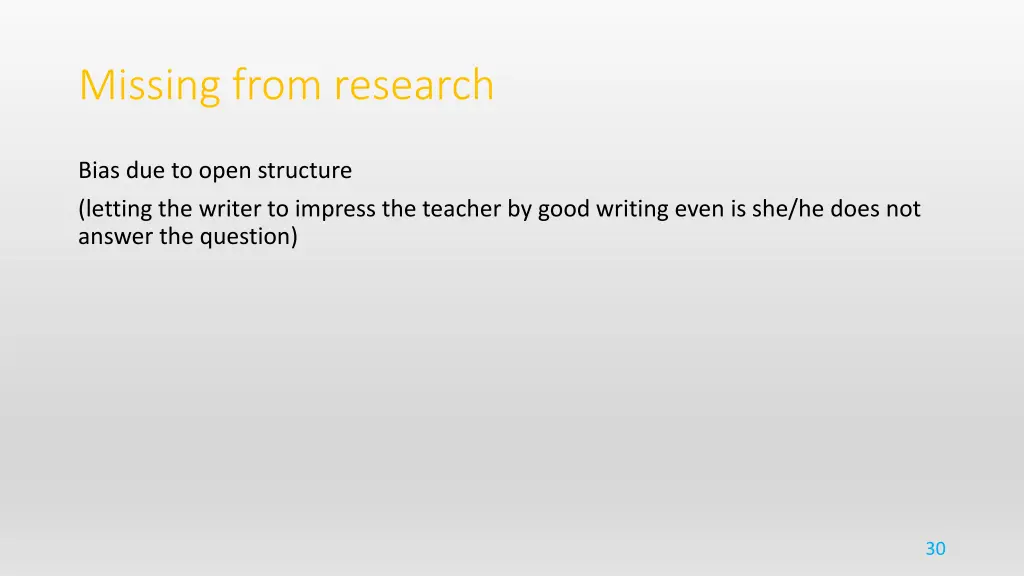 missing from research