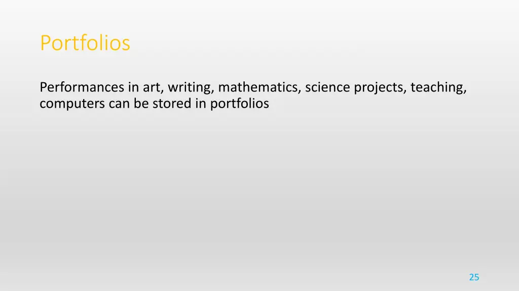 portfolios