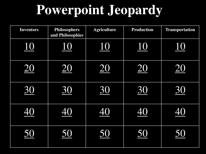 powerpoint jeopardy