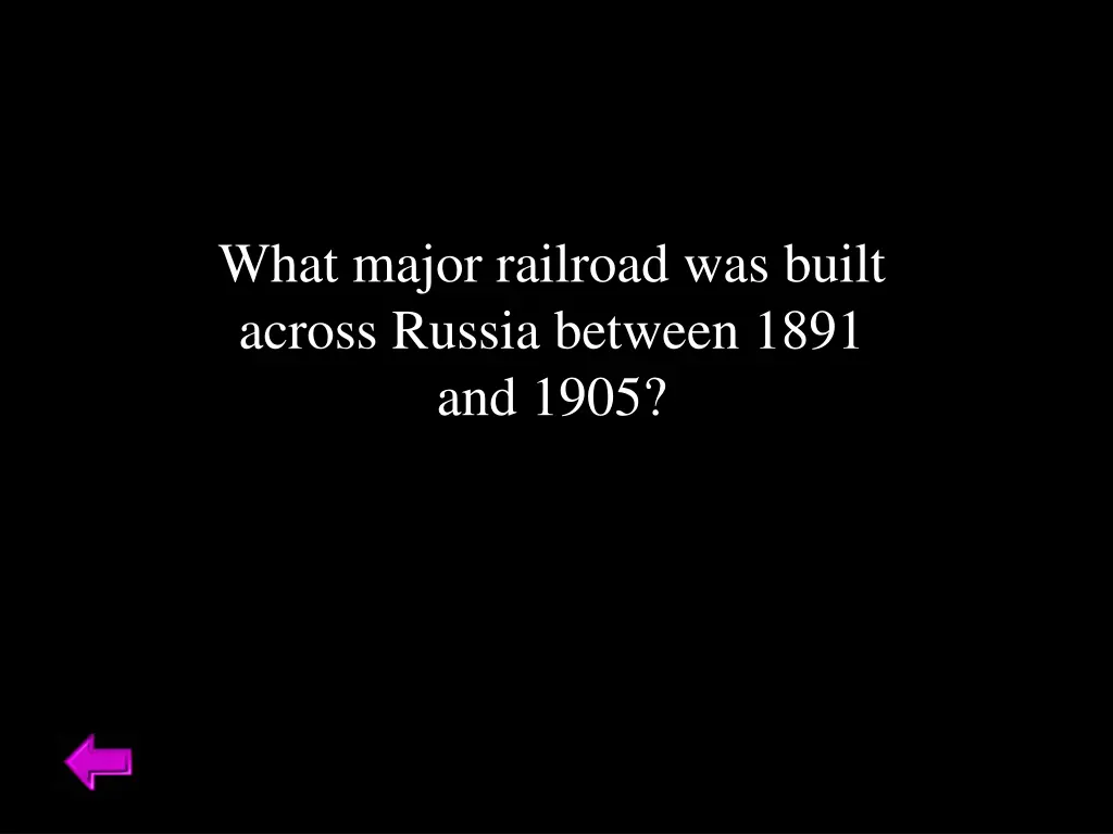 what major railroad was built across russia